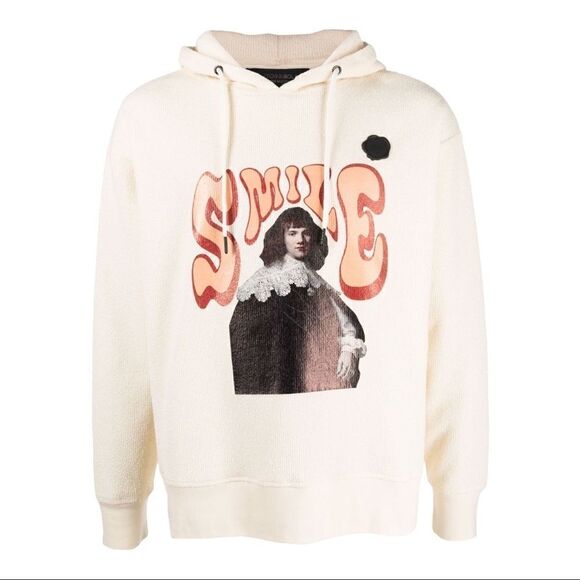 Viktor & Rolf Smiley Guy Hoodie in Off White - Picture 1 of 7